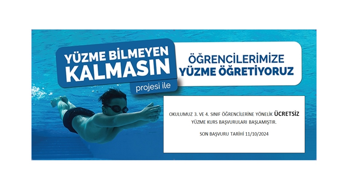 Yüzme Bilmeyen Kalması Projesi Kapsamında Kurs Başvuruları Başladı...